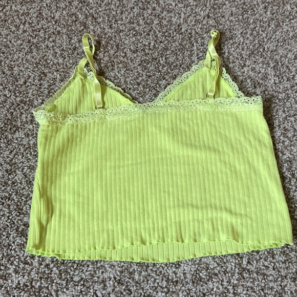 Cropped, neon green/yellow Wild Fable tank-top, size M - Picture 3 of 3